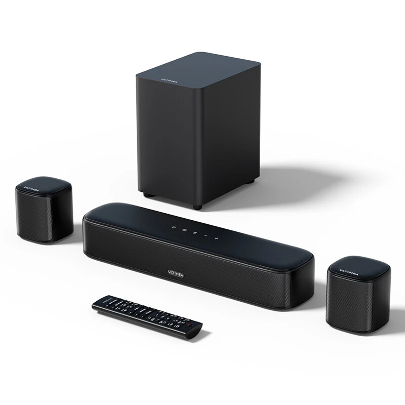 Ultimea Aura A30 250W 5.1CH Soundbar bluetooth Soundbar 6 Drivers BassMX SurroundX Technology 121 Preset EQ Matrices 6 Adjustable Surround Levels Wired Soundbar Desktop Speaker Subwoofer