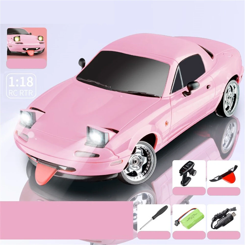 LDRC 1804 RTR 1/18 2.4G RWD RC Car Drift for Mazda MX-5 Gyro LED Light On-Road Full Proportional Racing Vehicles Models Toys