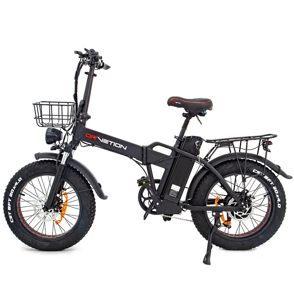 [EU DIRECT] DRVETION AT20 Electric Bike 48V 15Ah SamsungBattery 750W Motor 20*4.0inch Tires 65-85KM Max Mileage Range 150KG Max Load Folding Electric Bicycle