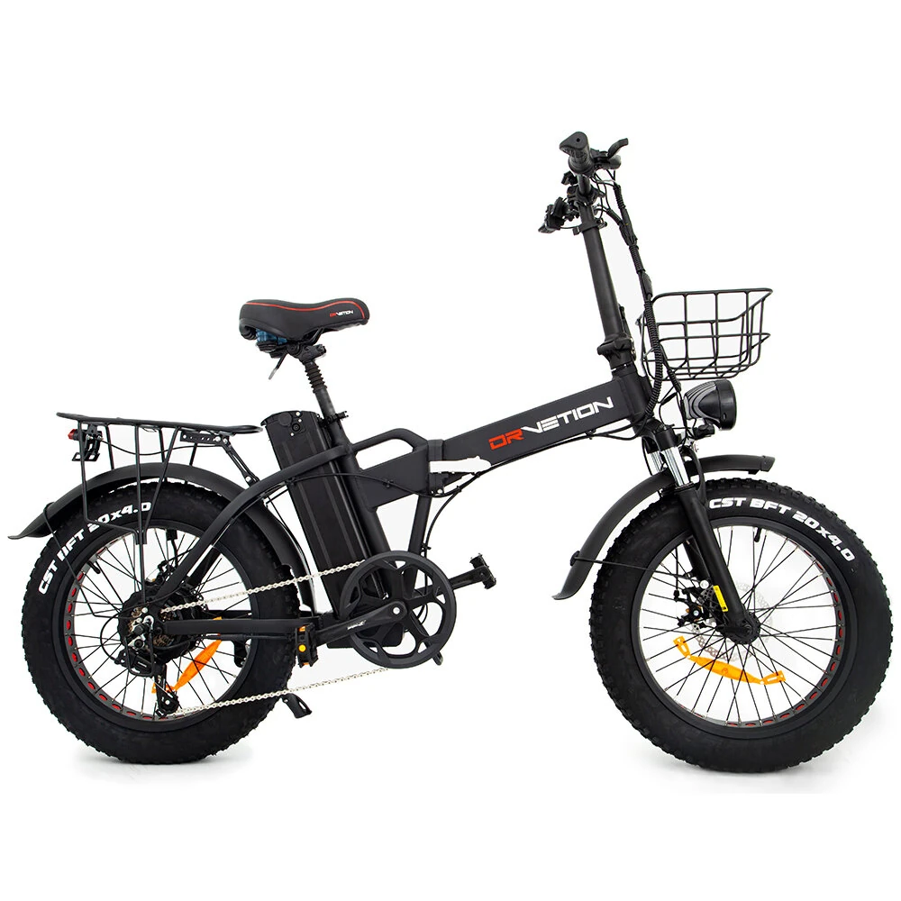 [EU DIRECT] DRVETION AT20 Electric Bike 48V 15Ah SamsungBattery 750W Motor 20*4.0inch Tires 65-85KM Max Mileage Range 150KG Max Load Folding Electric Bicycle
