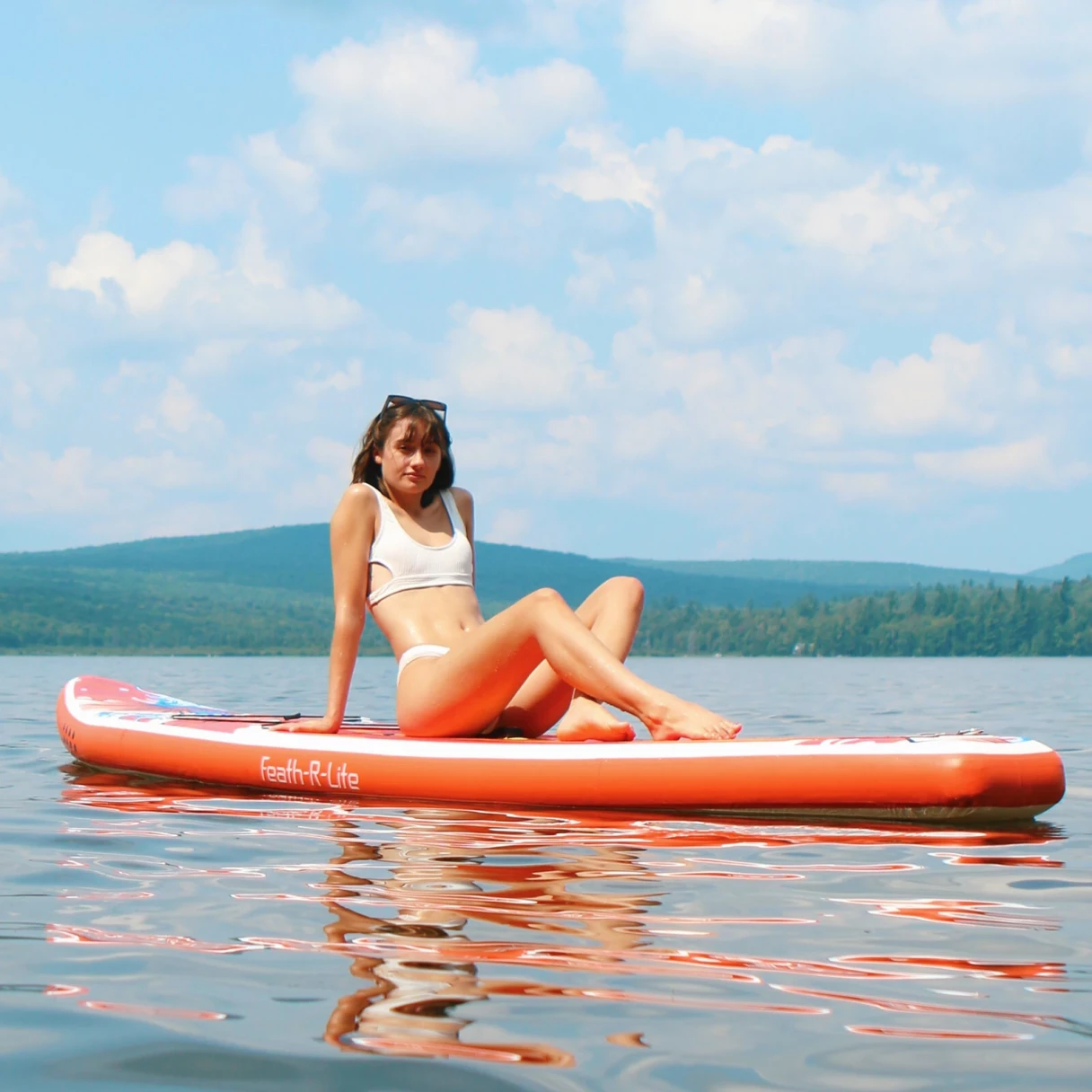 [EU Direct] FunWater 335cm 350cm Large Inflatable Stand Up Paddle Board Surfboard Complete Accessories Adjustable Paddle, Pump, Travel Backpack, Leash, Phone Bag, Adult Paddleboard, SUPFR01D SUPFR02D SUPFR01E SUPFR02E