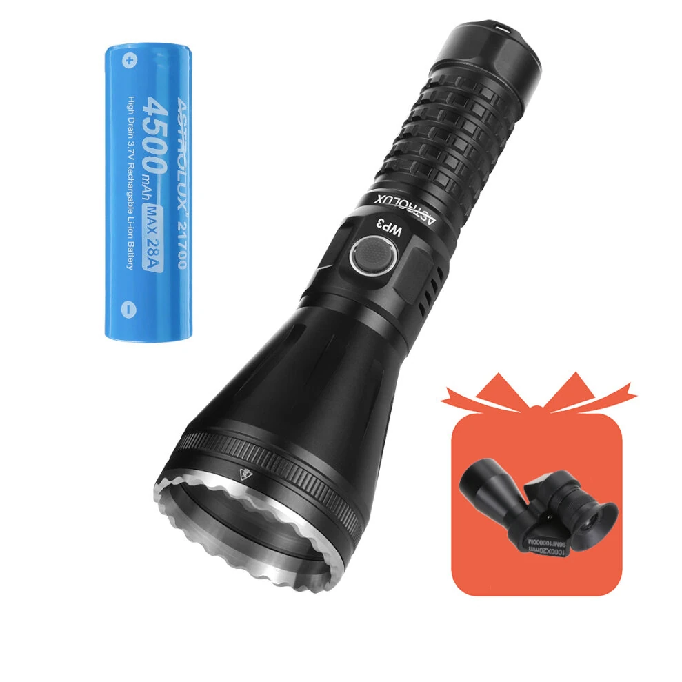 Astrolux® WP3 2.9KM 562LM Long Distance Throwing LEP Flashlight Strong Spotlight Waterproof Search Flashlight With 28A High Drain 21700 Li-ion Battery