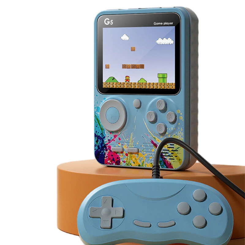 G5 Mini Retro Video Game Console Built-in 500 Classic Games 3.0 Inch Screen Portable Handheld Game Console Joypad Support 2 Players