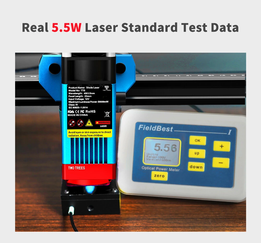 [EU/UK/BR Direct] TWOTREES TTS-55 PRO Diode Laser Engraver 300x300mm Engraving Area Upgraded Engraving Cutting Tool for Wood Metal Aluminum Glass Leather