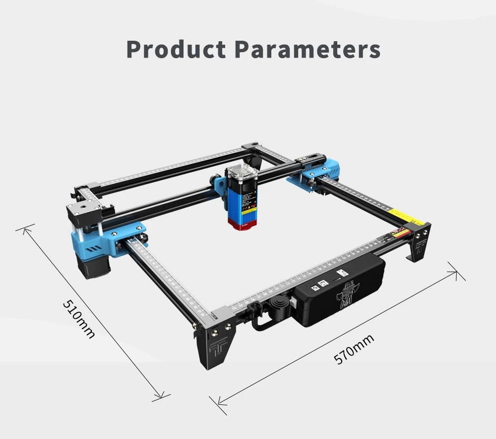 [EU/UK/BR Direct] TWOTREES TTS-55 PRO Diode Laser Engraver 300x300mm Engraving Area Upgraded Engraving Cutting Tool for Wood Metal Aluminum Glass Leather