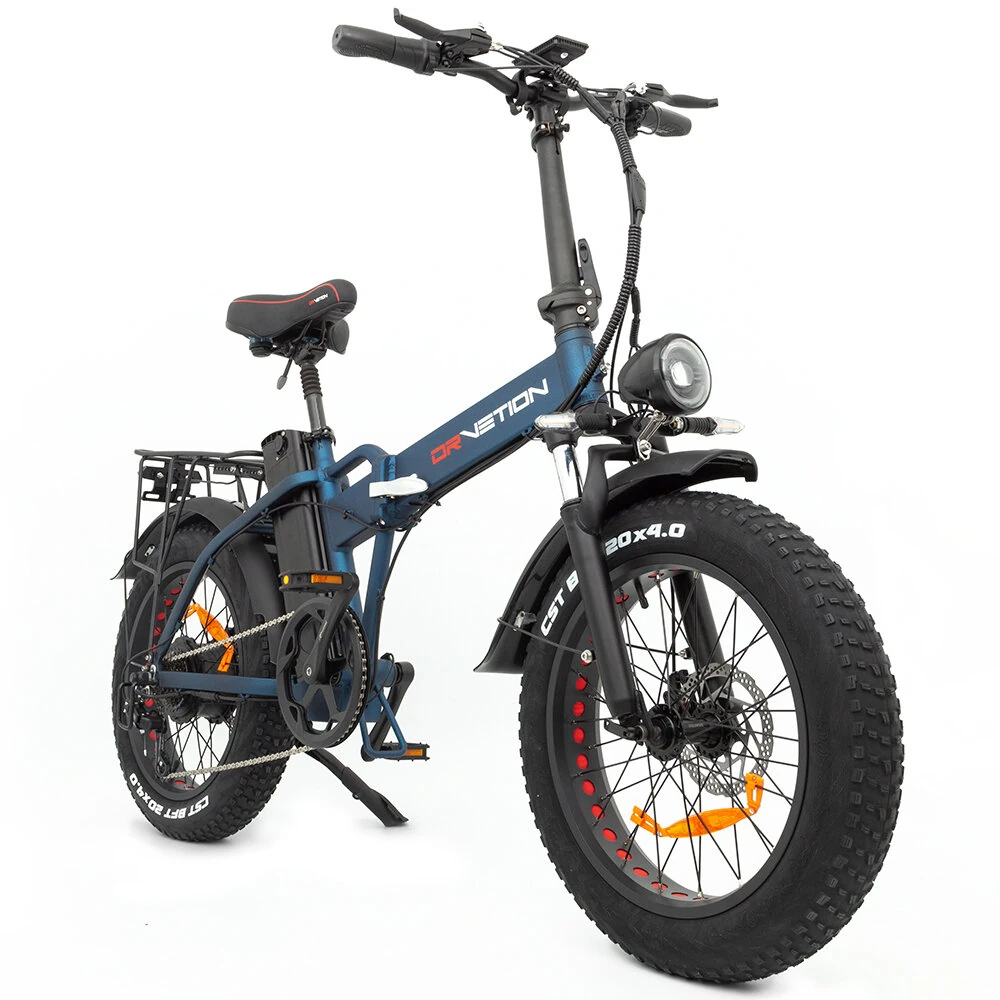 [EU DIRECT] DRVETION AT20 Electric Bike 48V 15Ah SamsungBattery 750W Motor 20*4.0inch Tires 65-85KM Max Mileage Range 150KG Max Load Folding Electric Bicycle