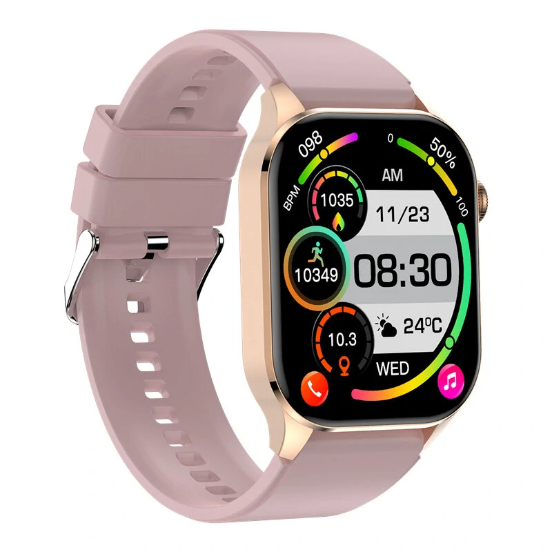 T98 2.04inch AMOLED Screen bluetooth Call Non-invasive Blood Glucose Heart Rate Blood Pressure SpO2 Monitor Uric Acid Lipid Monitoring Meto Function SOS Emergency Call Sleep Monitoring Multi-sport Modes Music Playback IP68 Waterproof Smart Watch