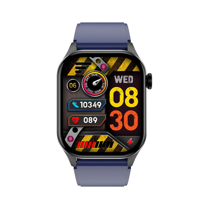 T98 2.04inch AMOLED Screen bluetooth Call Non-invasive Blood Glucose Heart Rate Blood Pressure SpO2 Monitor Uric Acid Lipid Monitoring Meto Function SOS Emergency Call Sleep Monitoring Multi-sport Modes Music Playback IP68 Waterproof Smart Watch