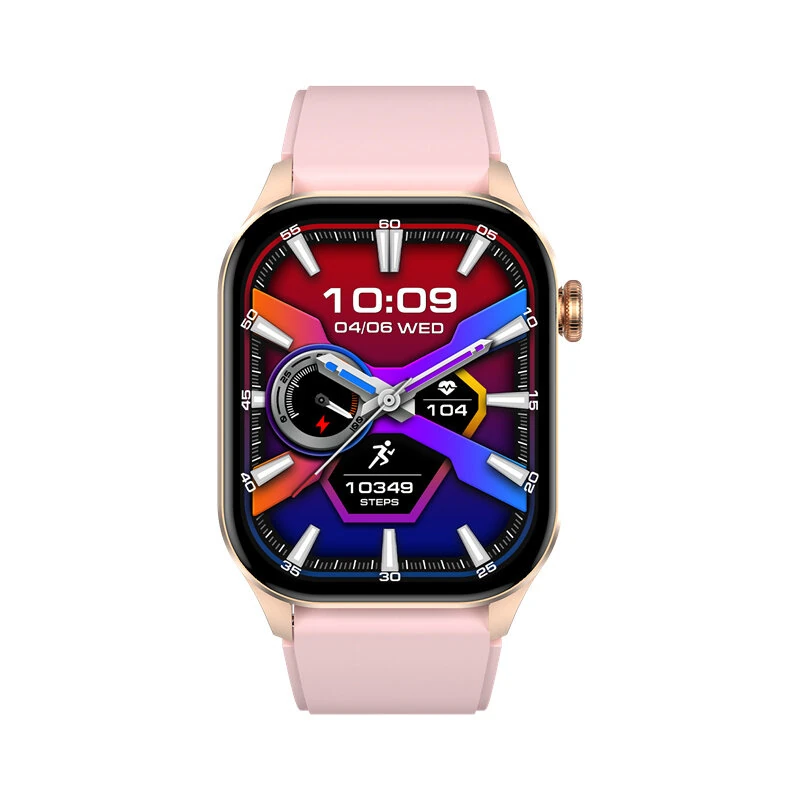 T98 2.04inch AMOLED Screen bluetooth Call Non-invasive Blood Glucose Heart Rate Blood Pressure SpO2 Monitor Uric Acid Lipid Monitoring Meto Function SOS Emergency Call Sleep Monitoring Multi-sport Modes Music Playback IP68 Waterproof Smart Watch