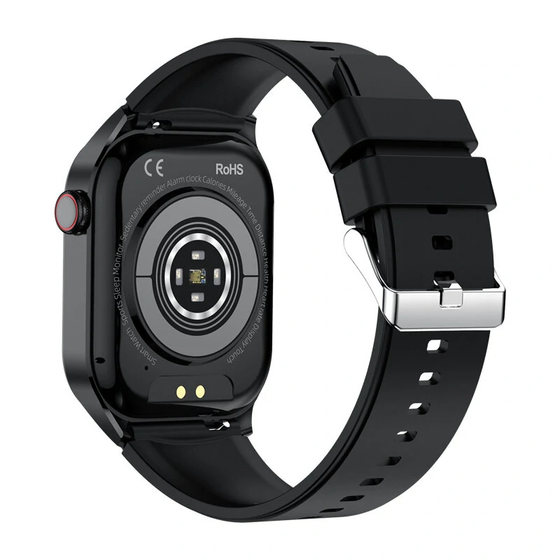 T98 2.04inch AMOLED Screen bluetooth Call Non-invasive Blood Glucose Heart Rate Blood Pressure SpO2 Monitor Uric Acid Lipid Monitoring Meto Function SOS Emergency Call Sleep Monitoring Multi-sport Modes Music Playback IP68 Waterproof Smart Watch