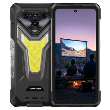 Ulefone Armor 34 Pro 5G Built-in Projector 25500mAh 32GB RAM 512GB ROM 50MP Triple Camera 64MP Night Vision 6.95 inch 120Hz Versatile LED Light Warning Light 66W Fast Charge Android 15 Dimens