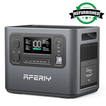 [EU Direct] Refurbished Aferiy P210 2400W 2048Wh Portable Power Station LiFePO4 Battery Solar Generation, UPS Pure Sine Wave, 13 Output Ports,1.5 Hours Fast Charging, for Outdoor Camping RV H