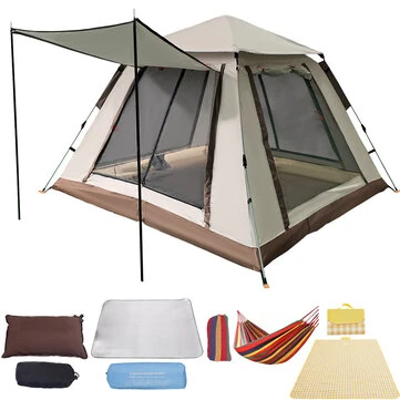 [EU Direct] Outdoor Travel Camping Tent 2-4 Person Automatic Quick-Opening Tent Portable Rainproof Sunshine-Proof Tent Fishing Hiking Sunshine Shelter