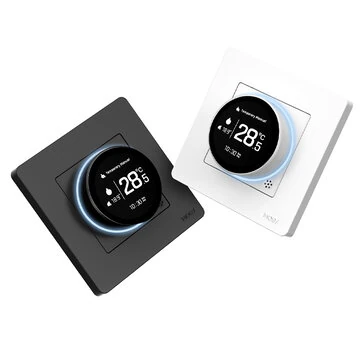 Moes Tuya Zigbee3.0 Smart Knob Thermostat with LED Digital Display Water Heating/Electric Heating/Gas Boiler APP  Remote Controller Weekly Programmable Voice Control Work with Alexa Google Ho