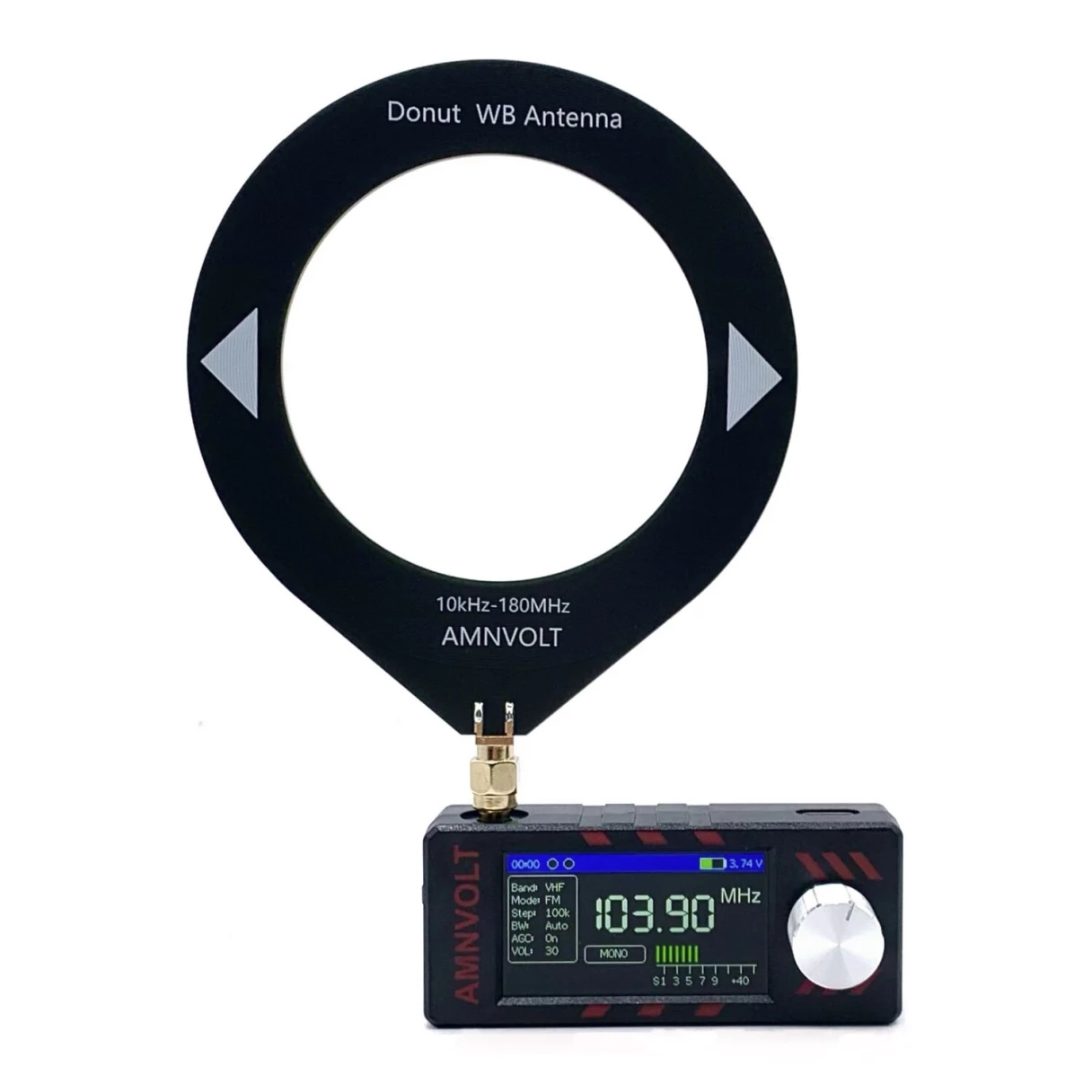 AMNVOLT V3S Mini SI4732 DSP Radio Receiver with Hi-Z Headphone Amplifier Circuit FM AM SSB LSB USB Mode ESP32-S3 Pocket Radio