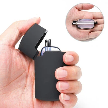 Foldable Reading Glasses Men Women Metal Frame Blue Light Resistant EyeGlasses with Bag Prescription Eyewear +1.5 To +3.5