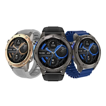 BlitzWolf BW-Voyager1 1.43-inch AMOLED GPS Double Straps Compass & Barometer 10ATM Waterproof bluetooth Call Heart Rate Blood Oxygen Monitor Sleep Monitoring Menstrual Cycle Multi-sports Outd