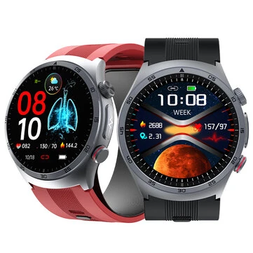 S25 1.43inch AMOLED Display Air Pump Airbag Type ECG AI Medical Diagnosis Blood Sugar Blood Lipid Measurement Uric Acid Function bluetooth Call Heart Rate Blood Pressure Blood Oxygen Monitor