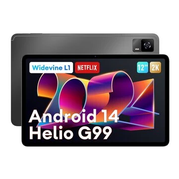Headwolf HPad 6 Helio G99 MT8781 Octa Core 8GB+12GB RAM 256GB ROM Netflix Widevine L1 Face Recognition 6 Axis Gyro 4G LTE 12 Inch 2K Screen Android 14 Tablet