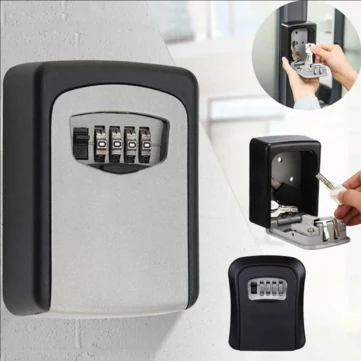 Wall Mounted Key Box Key Safe Key Cabinet for Outdoor Use with Key Storage Safe Waterproof Box with Key Lock for Home Garage