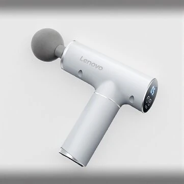 Lenovo Portable Lightweight N2 Fascia Gun 3200 RPM Massage Device with 6 Attachments and 5 Adjustable Speeds, 1800mAh Battery for Muscle Relaxation