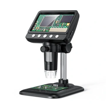 Digital Microscope 4.3inch Screen 50-1000X Magnification 2MP Resolution Long-Lasting 2000mAh Battery Ideal for Detailed Exploration and Research