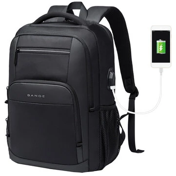 BANGE Backpack Men's Shoulder Bag 15.6 Laptop Computer Bag Casual Sports Travel Backpack Breathable Large Capacity USB Charging Backpack