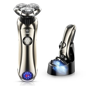 MOOSOO S8 Shaver All-round Floating Head Shaver Waterproof Rechargeable Men's Electric Shaver Hair Clipper for Wet/Dry Use
