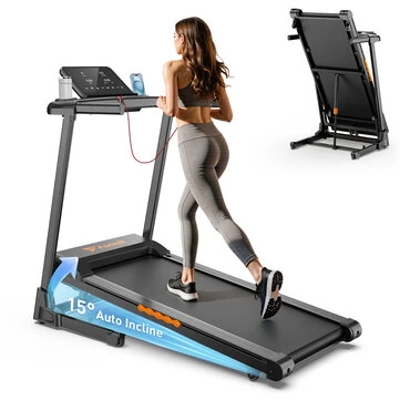 [EU Direct] Formill FT61 3.0HP Folding Treadmill - 13.5km/h Speed | 15° Incline | 300lbs Load | LED Display | Ultra-Quiet | Pro-Level Cushioning for Home Office Workout