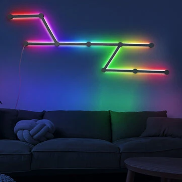 BLITZWILL BW-SL1 DIY Splicing Light Bars RGBIC LED Tuya WiFi Smart Control Music Sync Works With Alexa & Google Assistant for Game Room/Bedroom Decor
