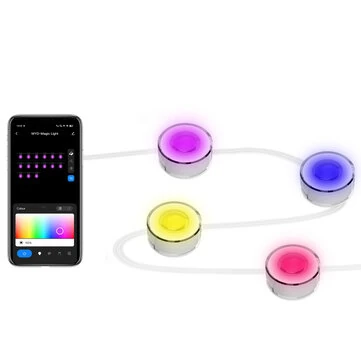 BLITZWILL BW-SS1 Smart Outdoor Eaves Light 14.5m LED String Music Sync Works With Alexa & Google Assistant Waterproof for Halloween & Christmas Decorations