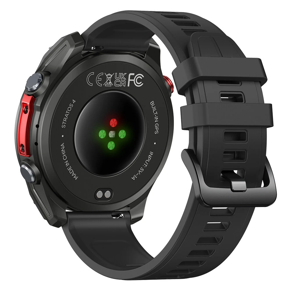 [World Premiere]Zeblaze Stratos 4 1.43-inch AMOLED GPS 5ATM&IP69K Waterproof Built-in Flashlight Compass&Barometric Altimeter 60 days Battery Life Voice Assistant bluetooth Call Heart Rate SpO2 Monitor Sleep Monitoring Multi-sport Modes Smart Watch