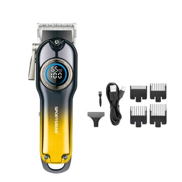 SPORTSMAN Professional Electric Hair Clipper LCD Display 1500mAh USB Rechargeable Salon Electric Hair Trimmer