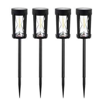 4Pack LED Solar Lawn Light 2300K Warm Light Outdoor Waterproof Garden Night Light Courtyard Decoration Landscape Pathway Lighting