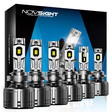 NOVSIGHT A500-T1 240W High Power 2pcs  50000 LM Car LED Headlights 6500K Cool White IP68 Waterproof