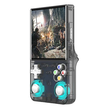 R36 Ultra 128G Open Source Handheld Game Console Built in 30000+Games 4-inch IPS Screen RK3326 Chip Dual 3D RGB Joysticks Retro Gaming Console Supports WiFi Multiplayer