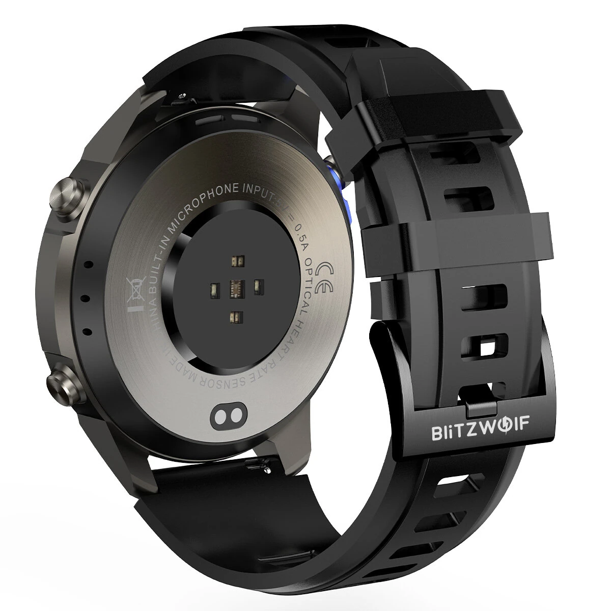 BlitzWolf BW-Voyager1 1.43-inch AMOLED GPS Double Straps Compass & Barometer 10ATM Waterproof bluetooth Call Heart Rate Blood Oxygen Monitor Sleep Monitoring Menstrual Cycle Multi-sports Outdoor Smart Watch