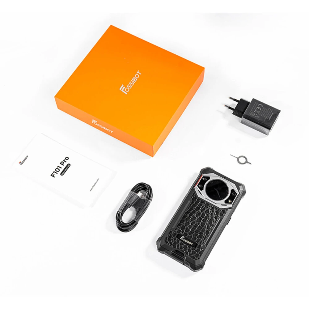FOSSiBOT F101 Pro Dual Display 15GB 128GB 10600mAh 24MP Camera 5.45 inch Fast Charging Android 13 MT8788 Octa Core NFC IP68 IP69K Waterproof 4G Rugged Smartphone