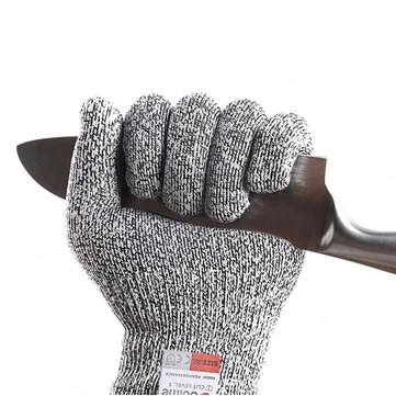 IPRee Level 5 Cut Proof Stab Resistant Wire Metal Glove Kitchen Fishing Cuts Gloves for Oyster Shucking Fish Gardening Safety Gloves