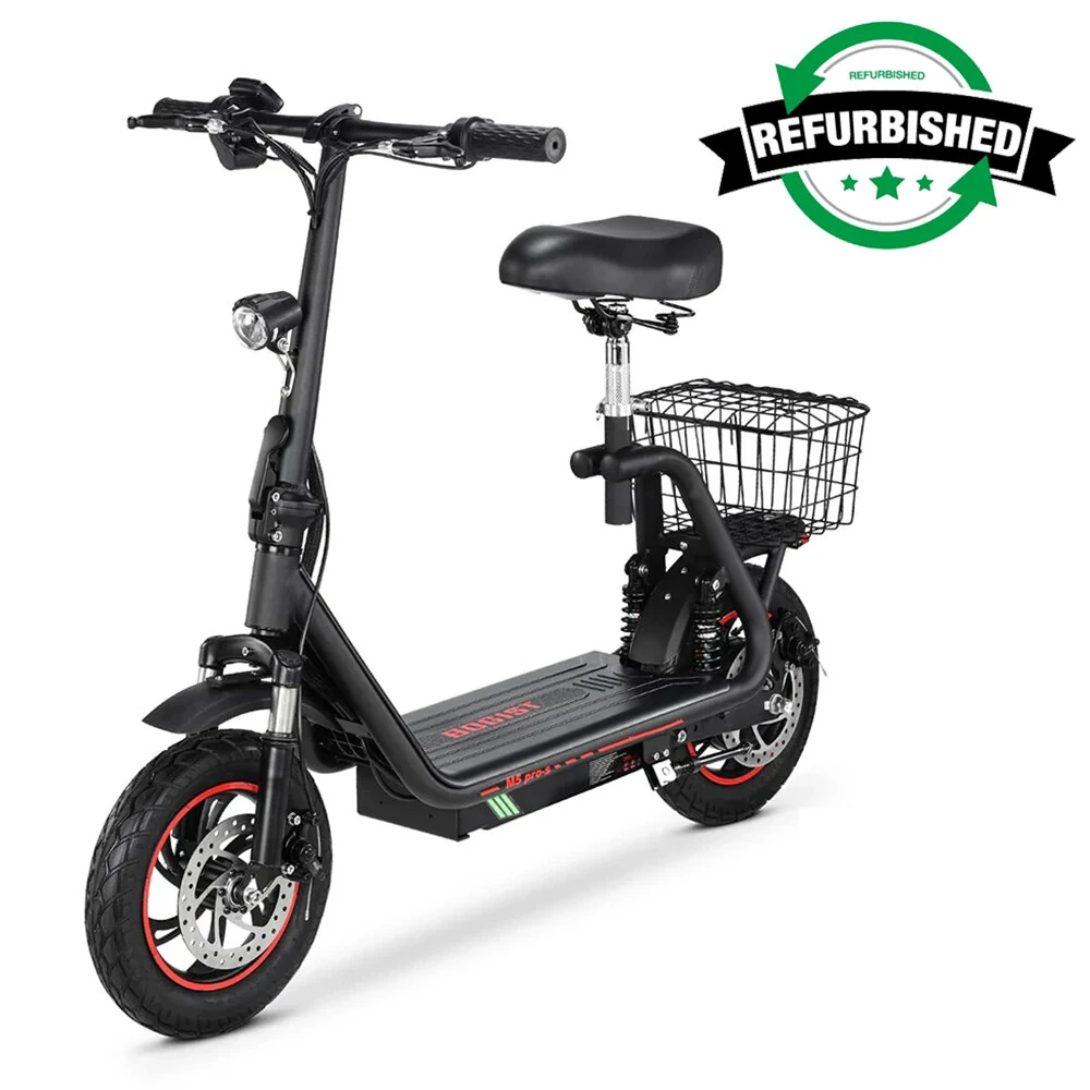 [EU Direct] Refurbished BOGIST M5 PRO-S Electric Scooter with Seat 48V 13AH Battery 500W Motor 12inch Pneumatic Tires 35KM Max Mileage 120KG Max Load Folding E-Scooter HONEY WHALE M5 PRO-S
