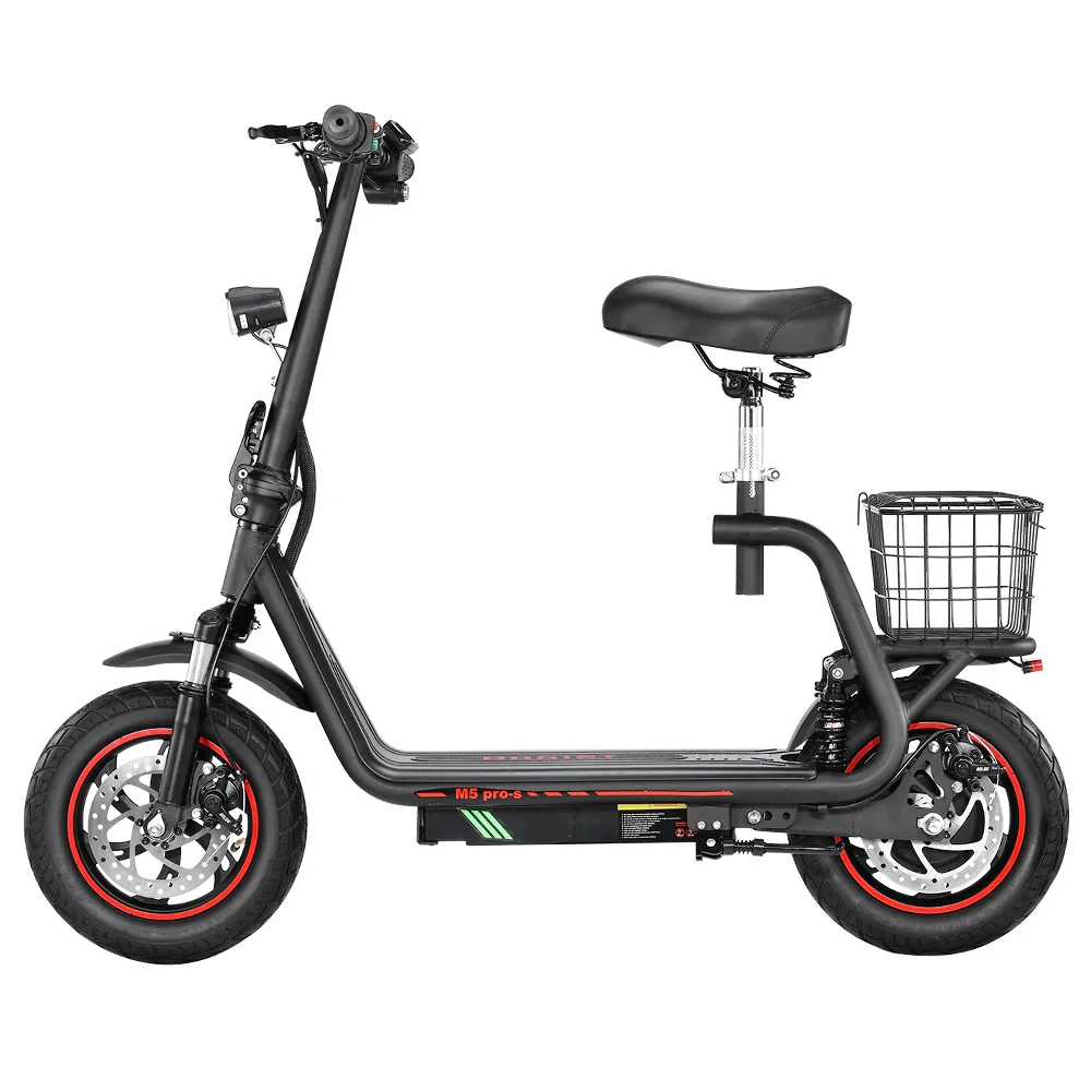 [EU Direct] Refurbished BOGIST M5 PRO-S Electric Scooter with Seat 48V 13AH Battery 500W Motor 12inch Pneumatic Tires 35KM Max Mileage 120KG Max Load Folding E-Scooter HONEY WHALE M5 PRO-S
