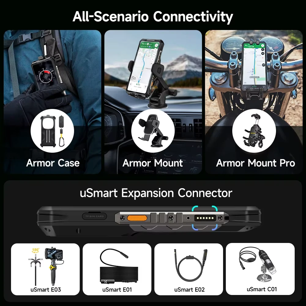 Ulefone Armor 28 Pro 5G AI AMOLED Dual Display 32GB RAM 512GB ROM 50MP Triple Camera 64MP Night Vision Dimensity 7300 6.67 inch 120Hz 10600mAh 120W Fast Charge 50W Wireless Charge WiFi 6E NFC IP68 IP69K Waterproof Rugged Smartphone
