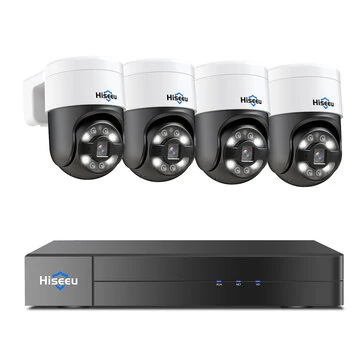 Hiseeu PK-4YHD985 5MP WiFi IP Camera AI Human Tracking Two-Way Audio Spotlight Alarm 270° Pan 90° Tilt IP66 Waterproof PoE Indoor Outdoor Security System EU Plug