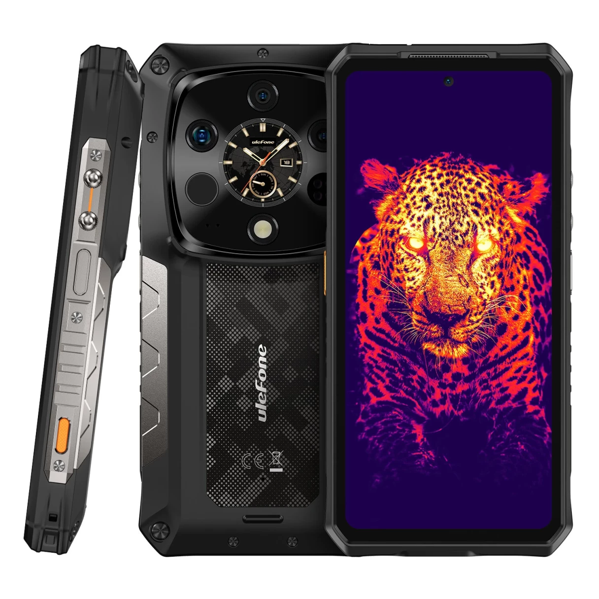 Ulefone Armor 28 Ultra 5G AI Thermal Imaging AMOLED Dual Display 32GB RAM 1TB ROM 50MP Triple Camera 64MP Night Vision Dimensity 9300+ 6.67 inch 120Hz 10600mAh 120W Fast Charge 50W Wireless Charge WiFi 7 NFC IP68 IP69K Waterproof Rugged Smartphone