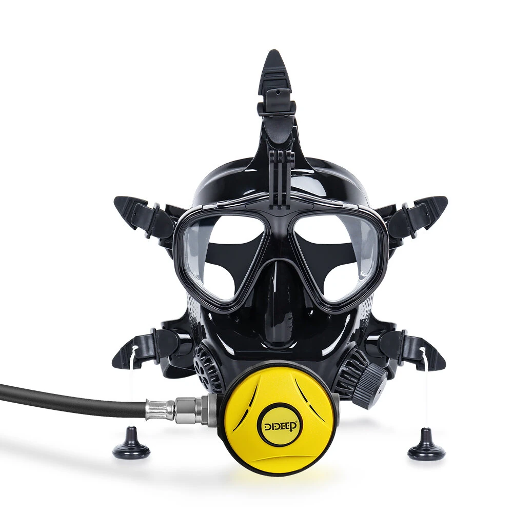 [EU Direct] DIDEEP 1L Mini Diving Scuba Tank Set with Snorkel Full Face Cover Air Pump Portable Oxygen Cylinder Diving Face Cover Underwater Breath System Automatic Air Compressor Optional