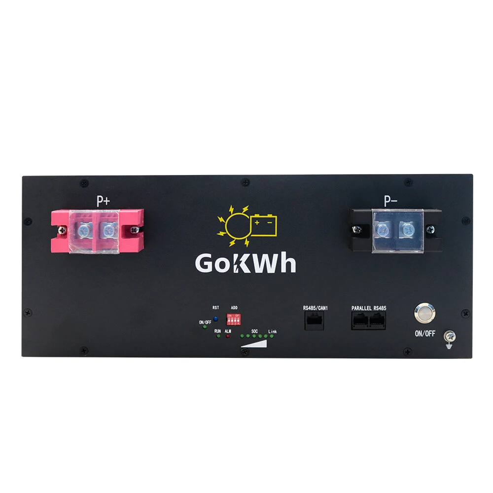 Gokwh 51.2V 100Ah 5120Wh LiFePO4 Energy Storage Battery with Bluetooth  Built-in BMS for Home Backup RV and Camping