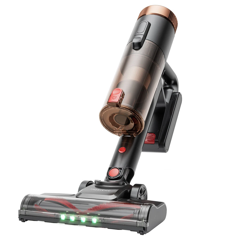 [EU Direct]Proscenic P11 Ultra Handheld Vacuum Cleaner 40kPa Cordless Vacuum Cleaner Smart LED Display High Capacity Battery Free Standing Design Green Light Detection One-Touch Dust Emptying
