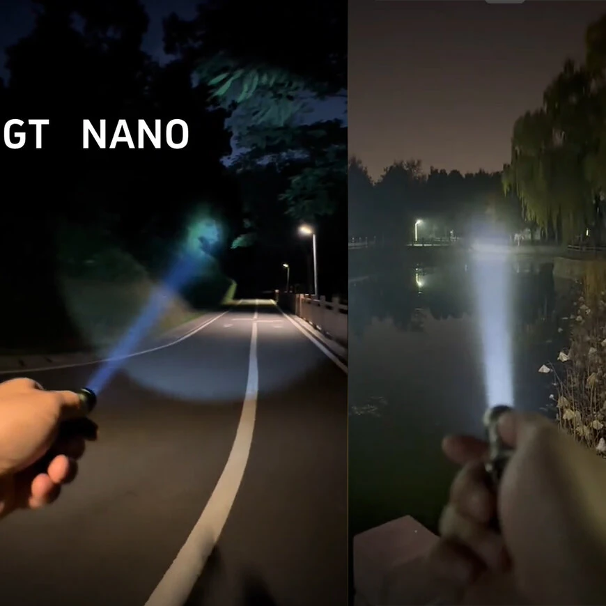 Lumintop GT NANO 3.0 400M EDC Thrower Flashlight with 10280 Battery, Mini Size 700LM High Power Output USB C Rechargeable Mini Torch Powerful Camping Lantern, 10750 Battery Optional
