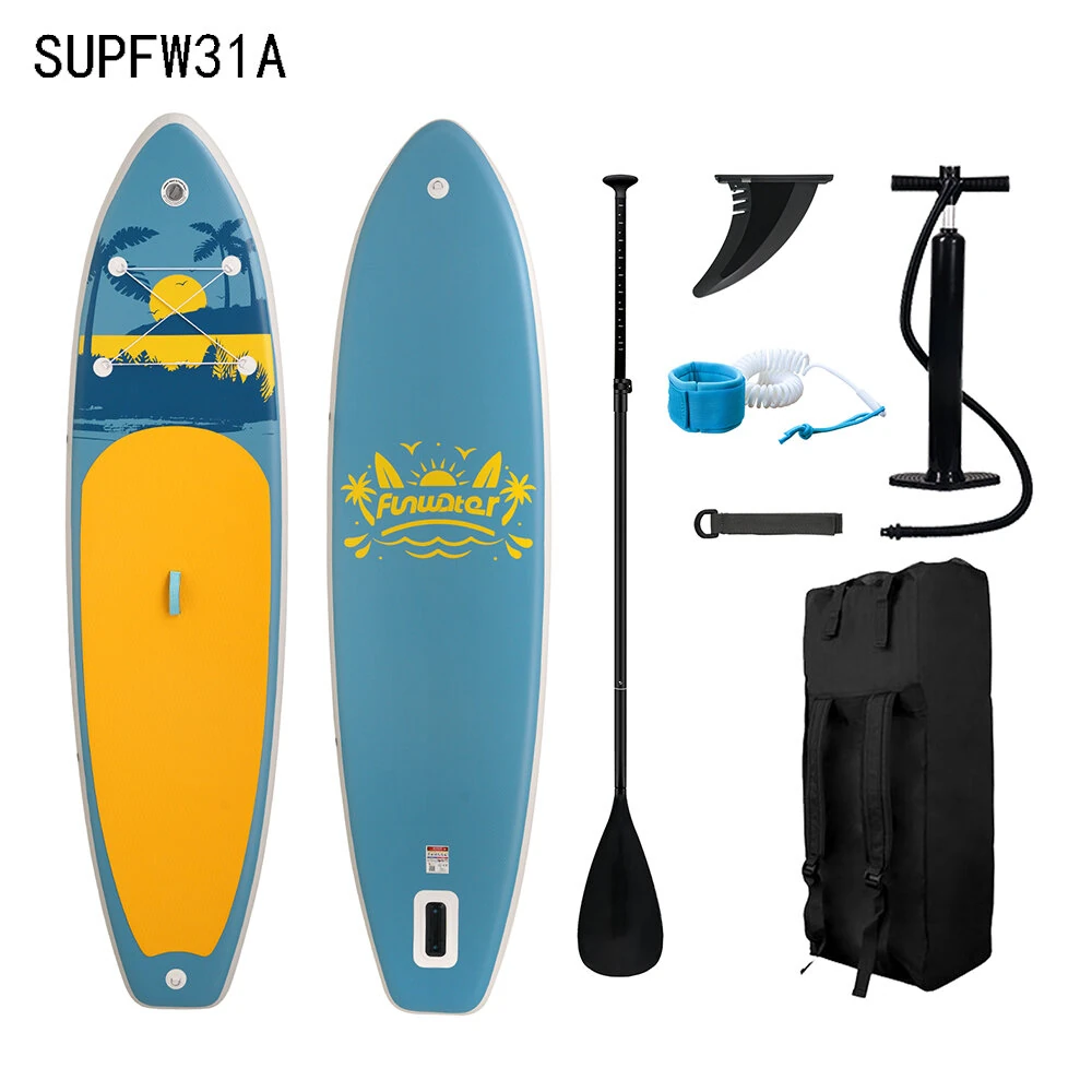 [EU Direct] FunWater Max Load 190KG 335cm 350cm Large Size Inflatable Stand Up Paddle Board Surfboard Complete Paddleboard Accessories Adjustable Paddle, Pump, ISUP Travel Backpack, Leash, Adult Paddle Board SUPFW28A SUPFW28C SUPFW28D SUPFW27A SUPFW27B