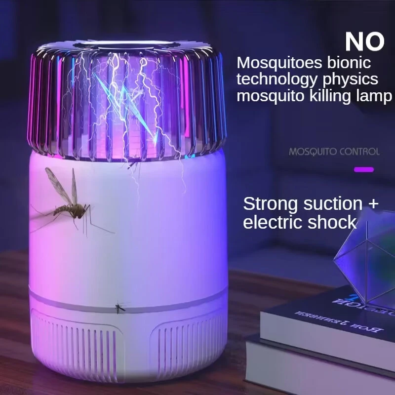360° Electric Shock Strong Suction Mosquito Killer USB Mosquito Killing Lamp for Home Dormitory Purple Light Mosquito Trap
